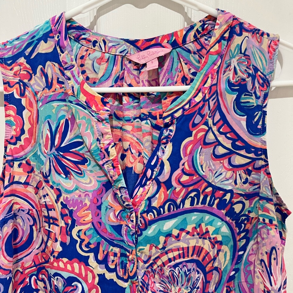 Lily Pulitzer Essie Blouse Sleeveless Tank Size Small